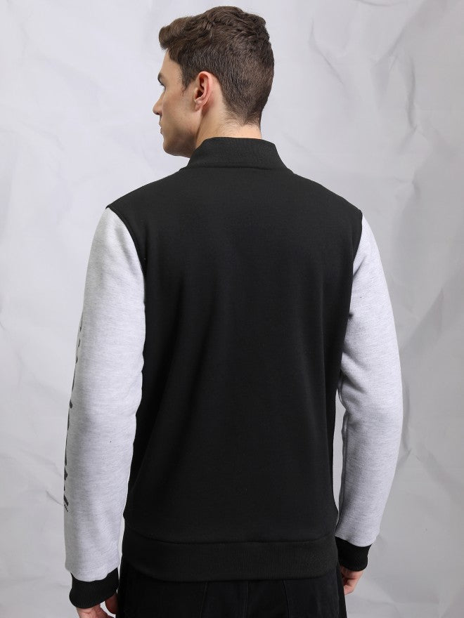 Ketch Men Black Printed Bomber Jacket - Black - Image 3