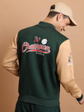 Ketch Men Green Printed Bomber Jacket - Green - Image 1