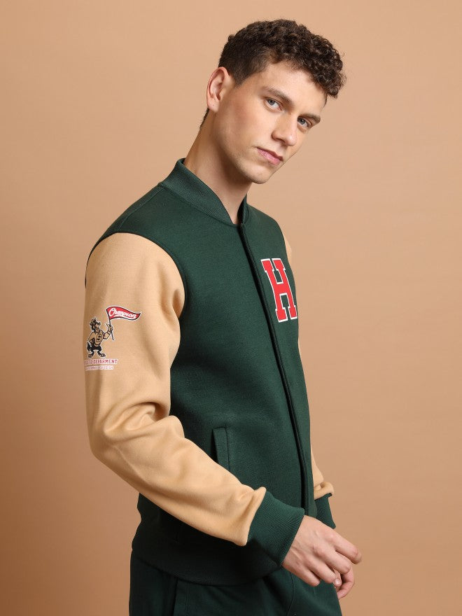 Ketch Men Green Printed Bomber Jacket - Green - Image 6