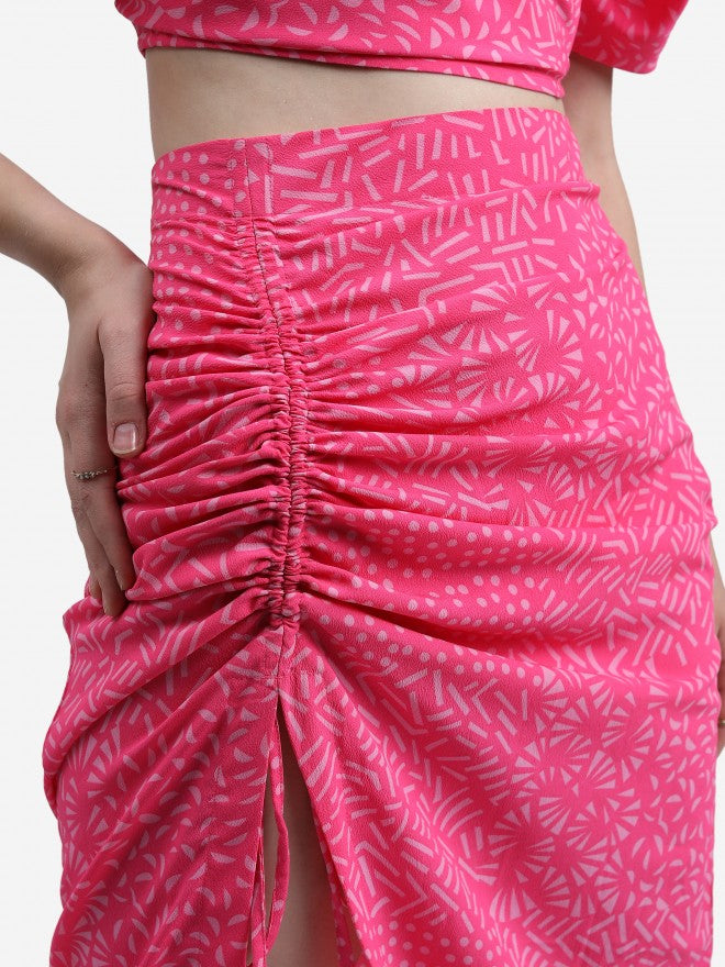 Ketch Women Pink Top With Skirt - Pink - Image 6