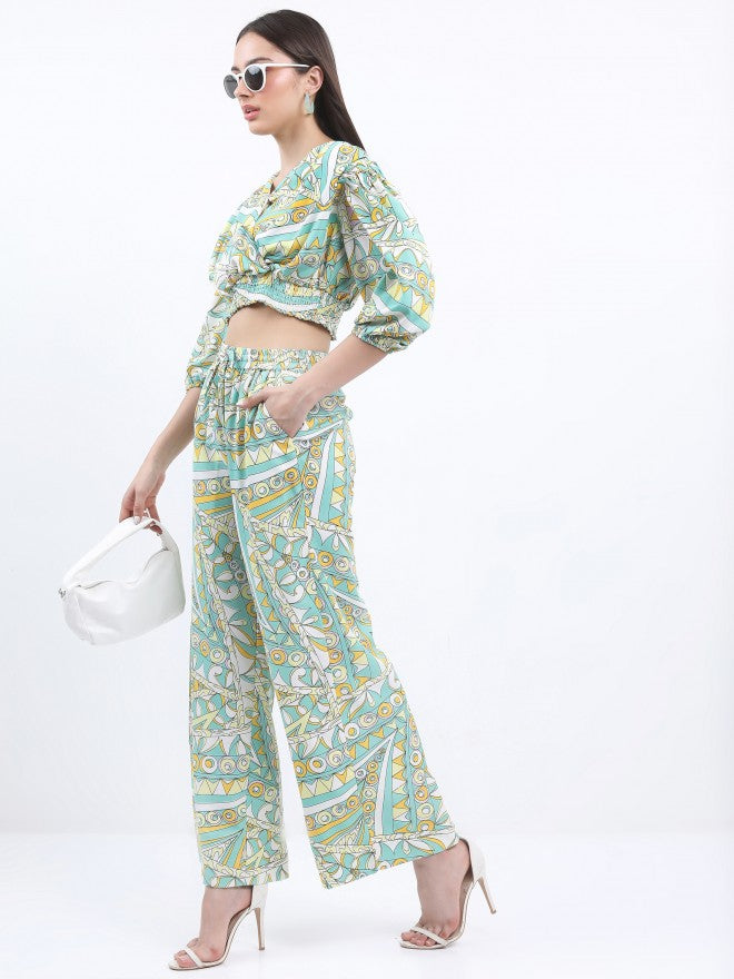 Ketch Women Green Top With Trouser - Green - Image 2