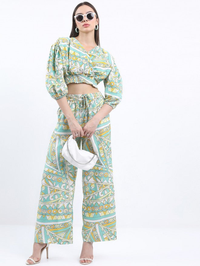 Ketch Women Green Top With Trouser - Green - Image 4