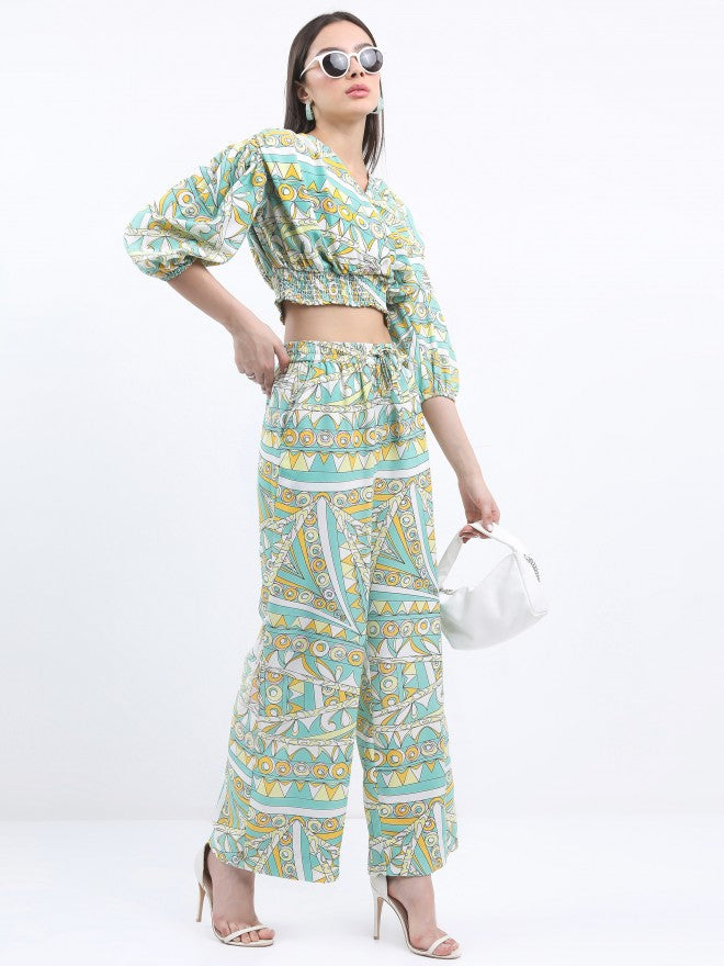 Ketch Women Green Top With Trouser - Green - Image 6