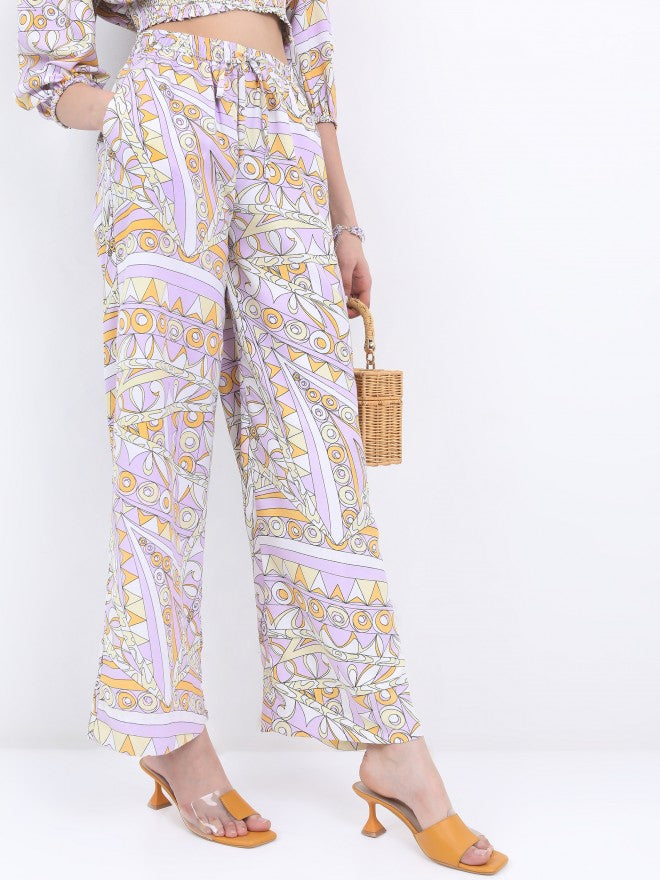 Ketch Women Lavender Crop Top With Pant - Lavender - Image 6