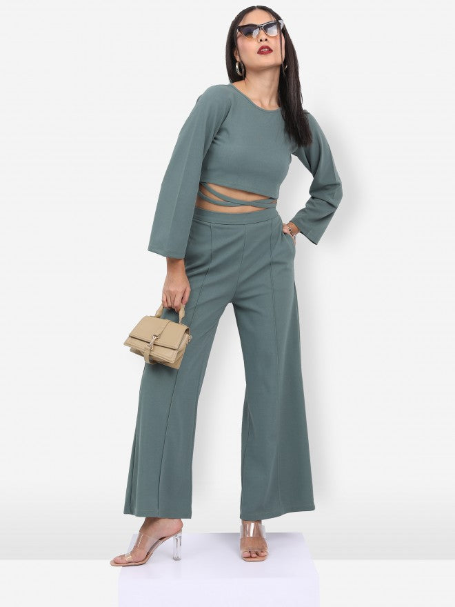Ketch Women Green Top With Pant - Green - Image 2