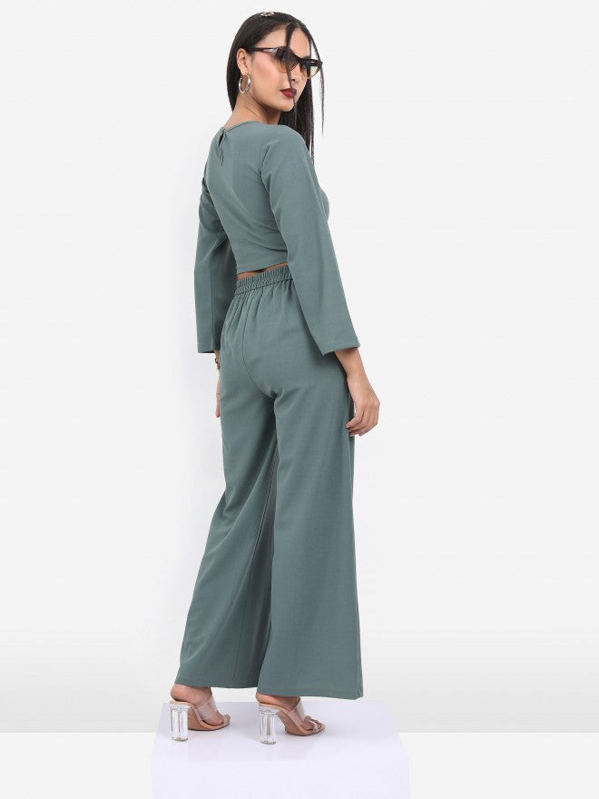 Ketch Women Green Top With Pant - Green - Image 3
