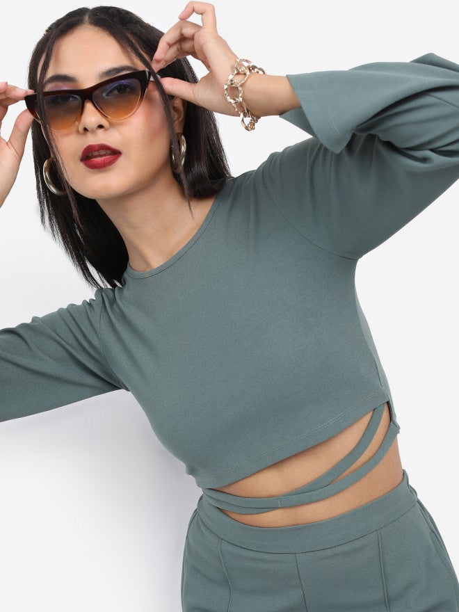 Ketch Women Green Top With Pant - Green - Image 4
