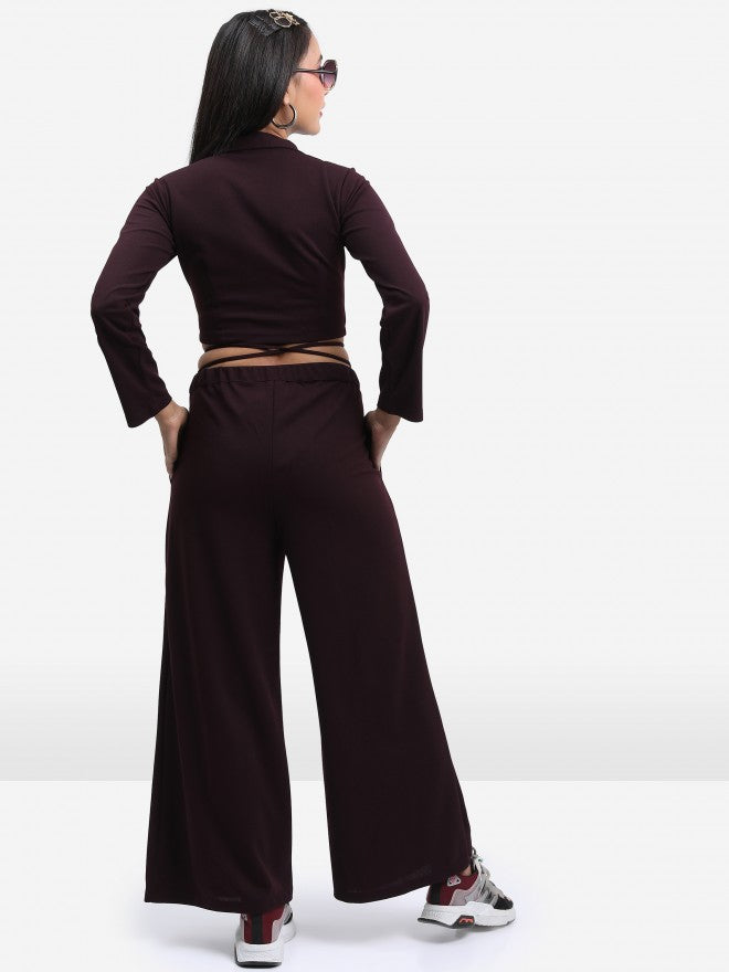 Ketch Women Purple Top With Trouser - Purple - Image 3