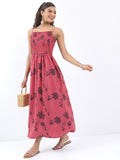 Ketch Women Rose Printed Fit & Flare Dress - Rose - Image 1