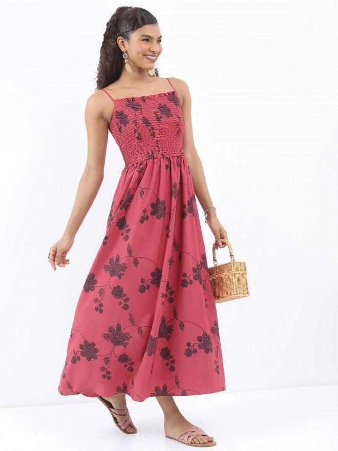 Ketch Women Rose Printed Fit & Flare Dress - Rose - Image 5