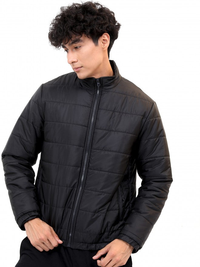 Ketch Men Black Solid Puffer Jacket - Black - Image 1