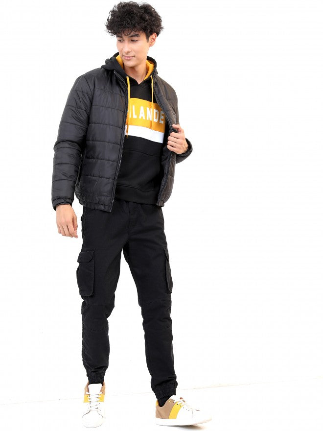 Ketch Men Black Solid Puffer Jacket - Black - Image 2