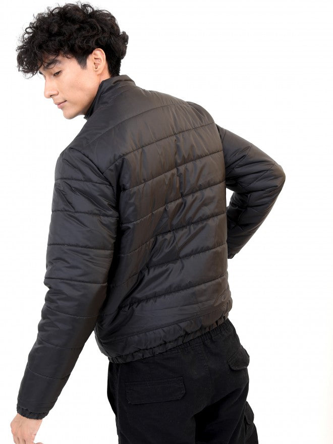 Ketch Men Black Solid Puffer Jacket - Black - Image 3