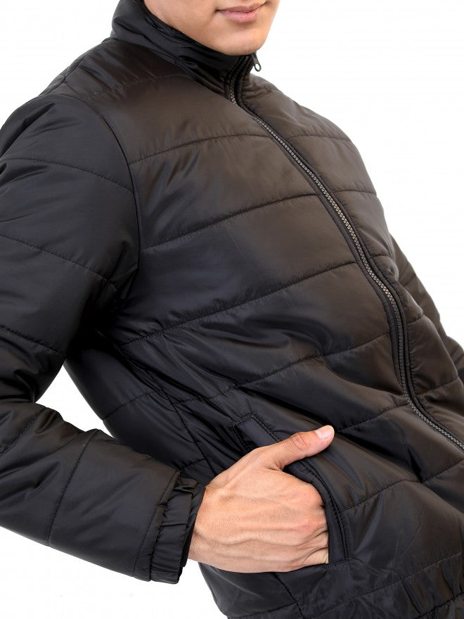 Ketch Men Black Solid Puffer Jacket - Black - Image 5