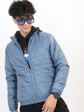 Ketch Men Blue Solid Puffer Jacket - Blue - Image 1