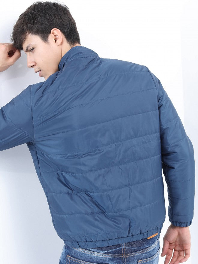 Ketch Men Navy Blue Puffer Jacket - Navy Blue - Image 3