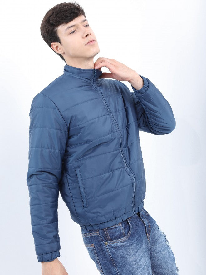 Ketch Men Navy Blue Puffer Jacket - Navy Blue - Image 6