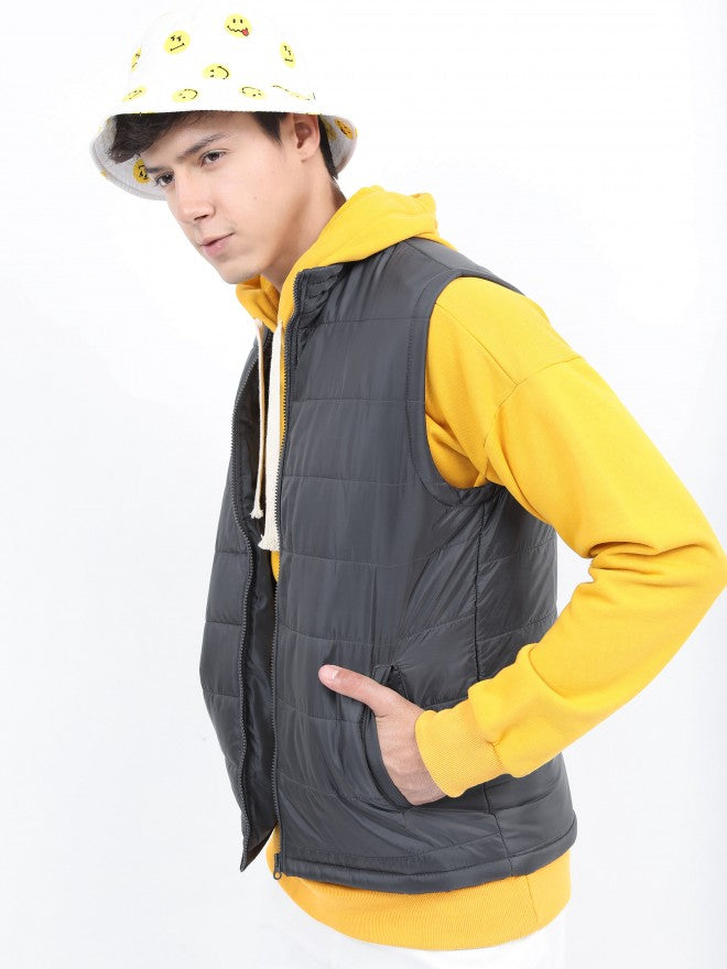 Ketch Men Grey Puffer Jacket - Grey - Image 1