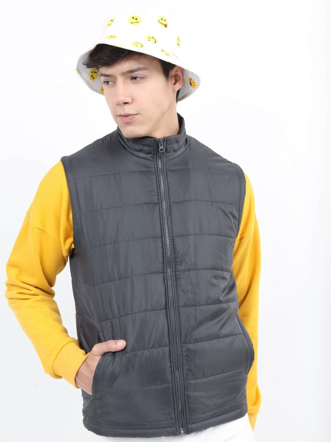 Ketch Men Grey Puffer Jacket - Grey - Image 4