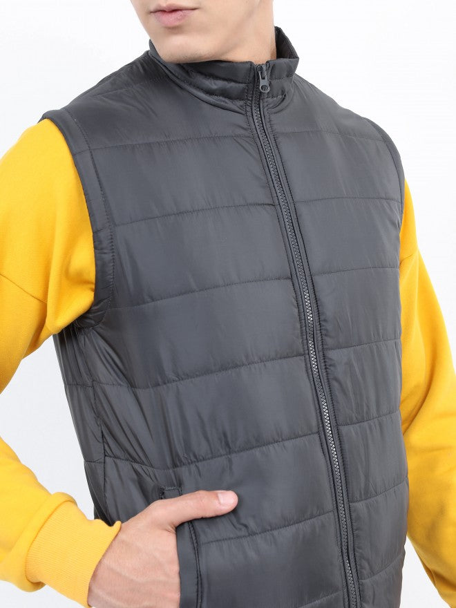 Ketch Men Grey Puffer Jacket - Grey - Image 5