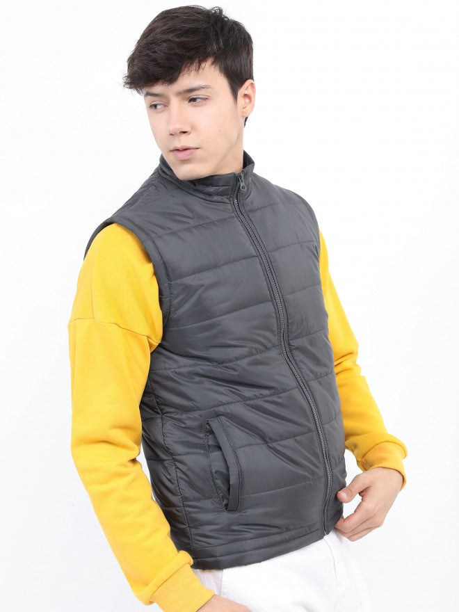 Ketch Men Grey Puffer Jacket - Grey - Image 6