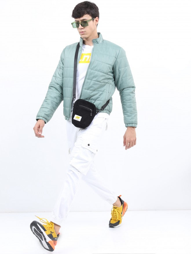 Ketch Men Green Puffer Jacket - Green - Image 2