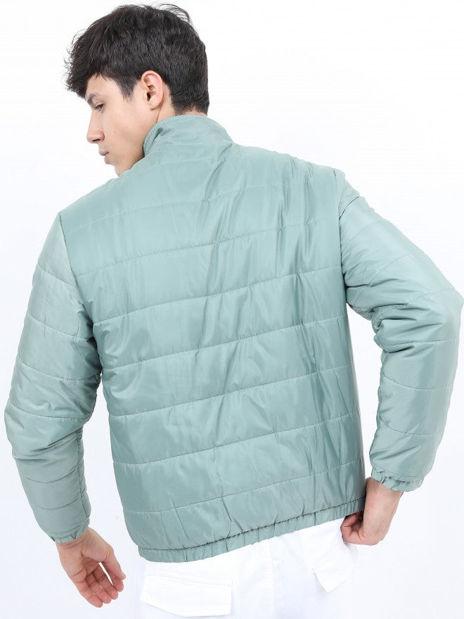 Ketch Men Green Puffer Jacket - Green - Image 3