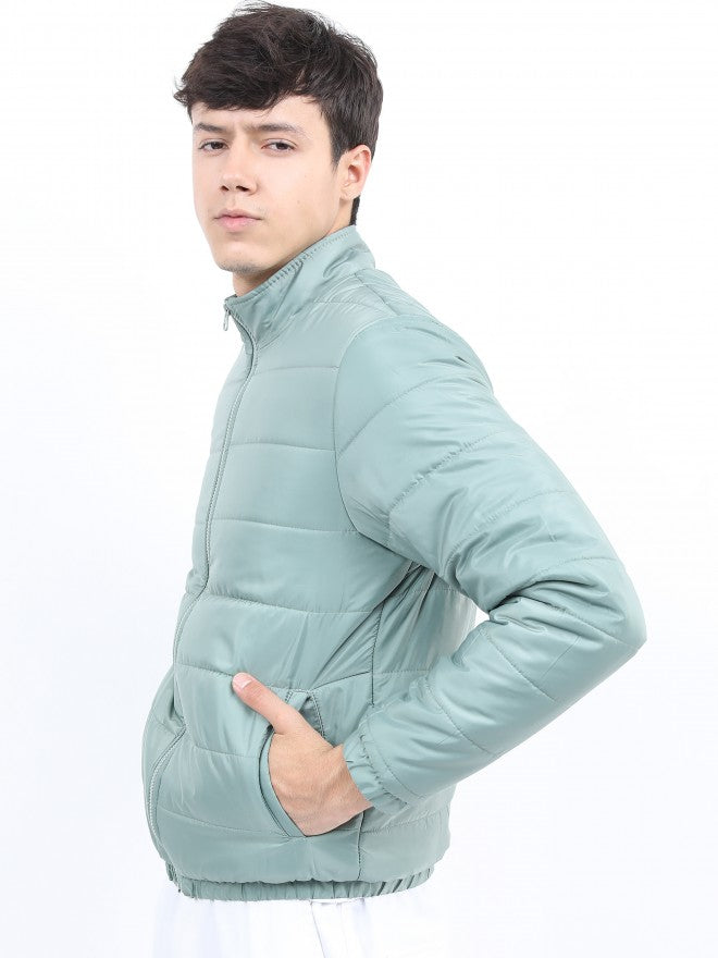 Ketch Men Green Puffer Jacket - Green - Image 4