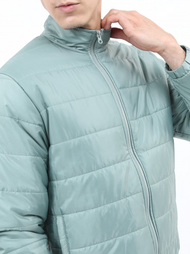 Ketch Men Green Puffer Jacket - Green - Image 5