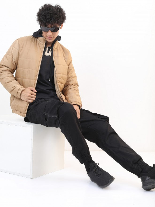 Ketch Men Brown Solid Puffer Jacket - Brown - Image 2