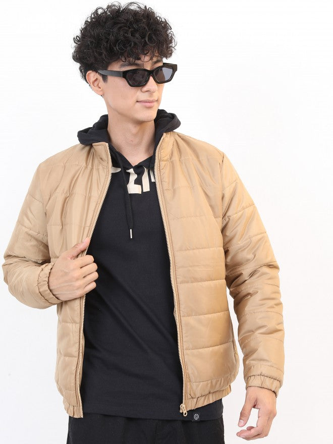 Ketch Men Brown Solid Puffer Jacket - Brown - Image 4
