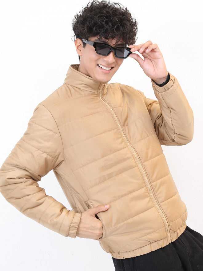 Ketch Men Brown Solid Puffer Jacket - Brown - Image 6