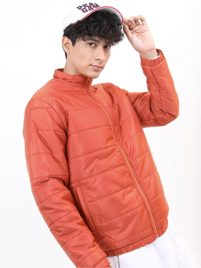 Ketch Men Rust Solid Puffer Jacket - Terracotta - Image 1