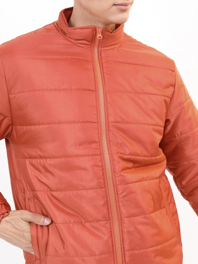 Ketch Men Rust Solid Puffer Jacket - Terracotta - Image 5