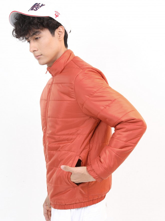 Ketch Men Rust Solid Puffer Jacket - Terracotta - Image 6