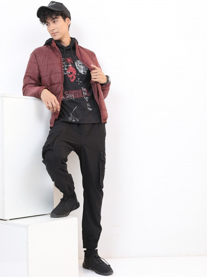 Ketch Men Red Solid Puffer Jacket - Red - Image 2