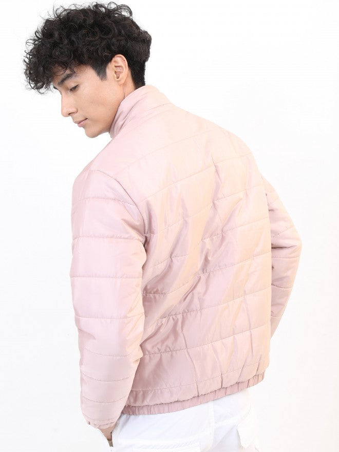 Ketch Men Mauve Solid Puffer Jacket - Mauve - Image 3