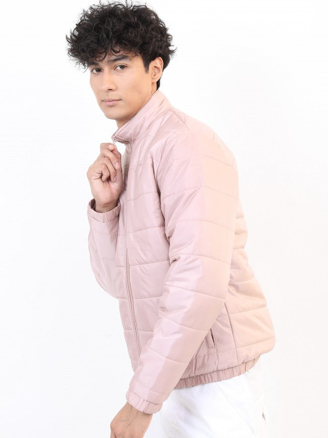 Ketch Men Mauve Solid Puffer Jacket - Mauve - Image 4
