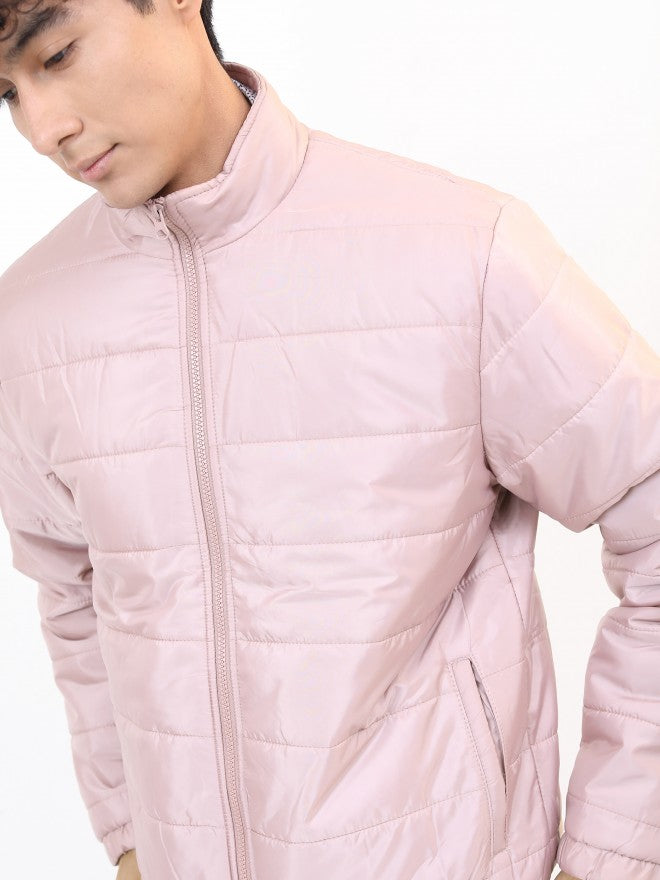 Ketch Men Mauve Solid Puffer Jacket - Mauve - Image 5