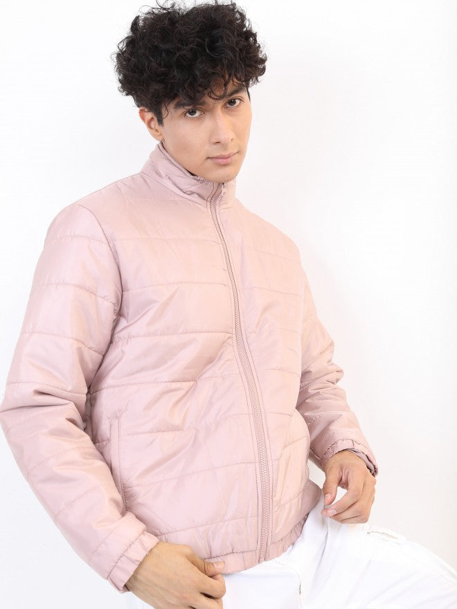 Ketch Men Mauve Solid Puffer Jacket - Mauve - Image 6