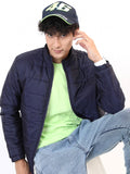 Ketch Men Blue Solid Puffer Jacket - Blue - Image 1