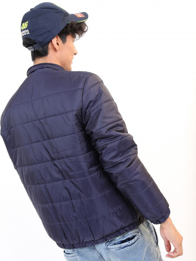 Ketch Men Blue Solid Puffer Jacket - Blue - Image 3