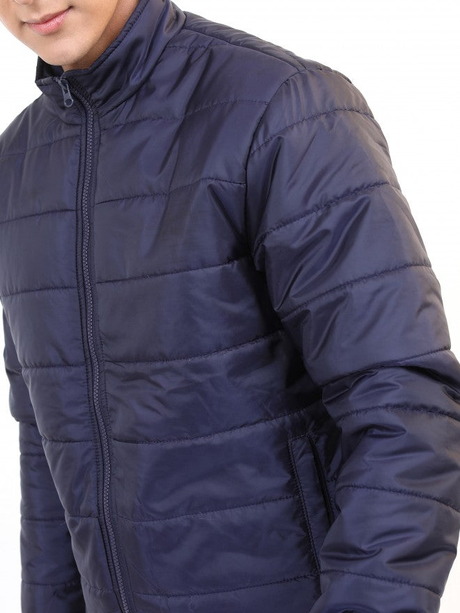 Ketch Men Blue Solid Puffer Jacket - Blue - Image 5