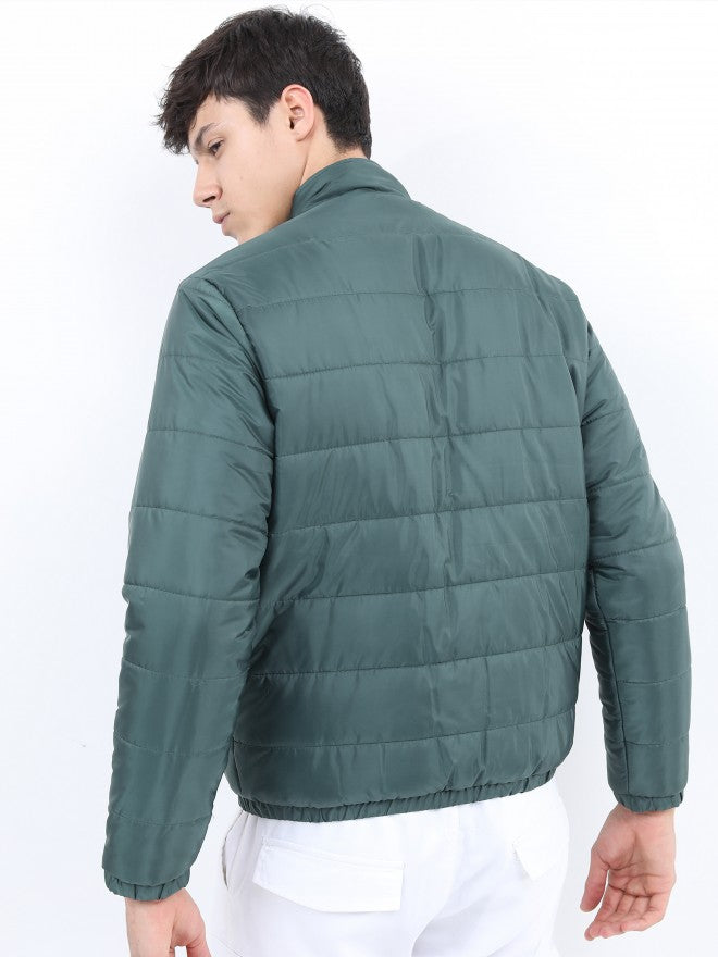 Ketch Men Green Puffer Jacket - Green - Image 3