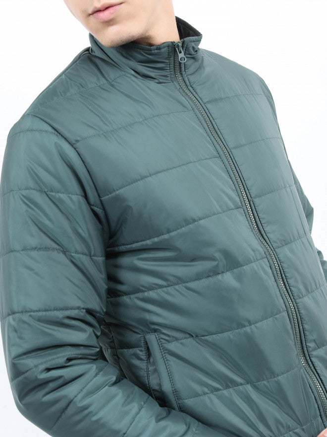 Ketch Men Green Puffer Jacket - Green - Image 5