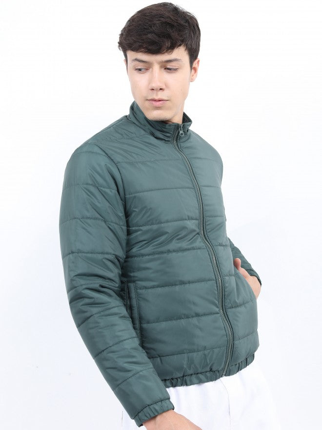 Ketch Men Green Puffer Jacket - Green - Image 6