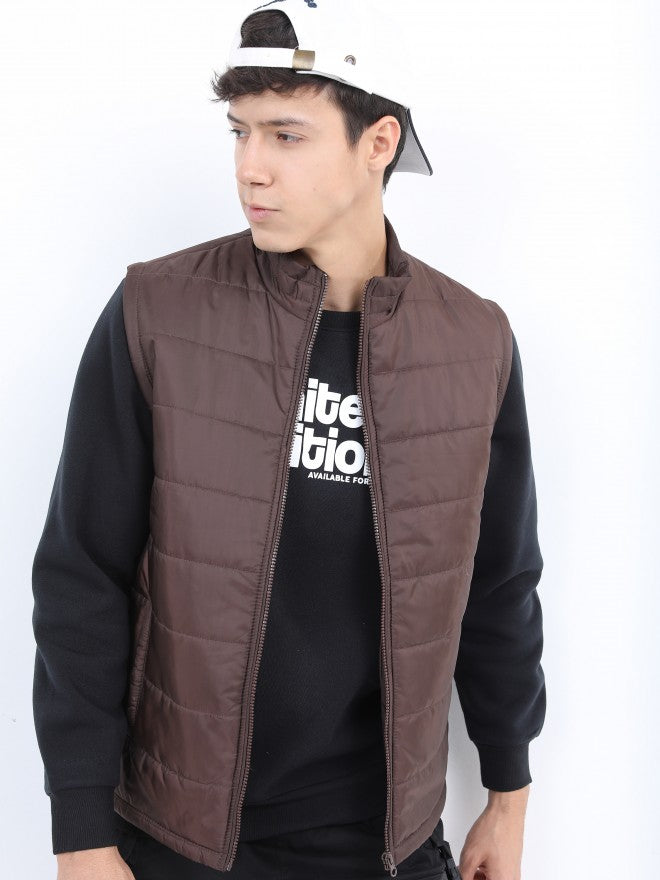 Ketch Men Coffee Brown Puffer Jacket - Brown - Image 1