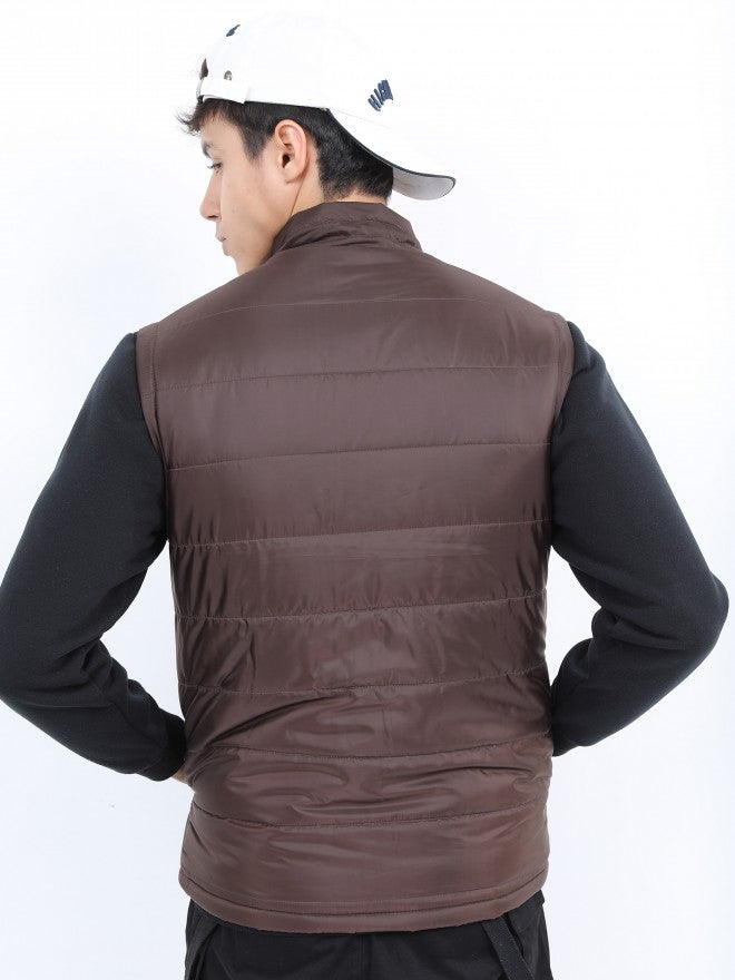 Ketch Men Coffee Brown Puffer Jacket - Brown - Image 3