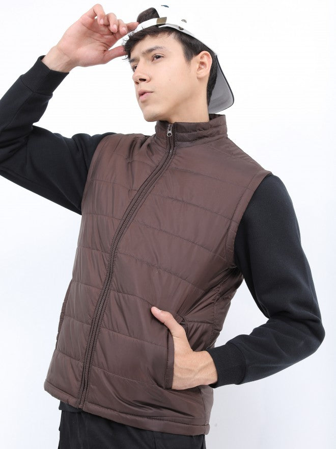 Ketch Men Coffee Brown Puffer Jacket - Brown - Image 4