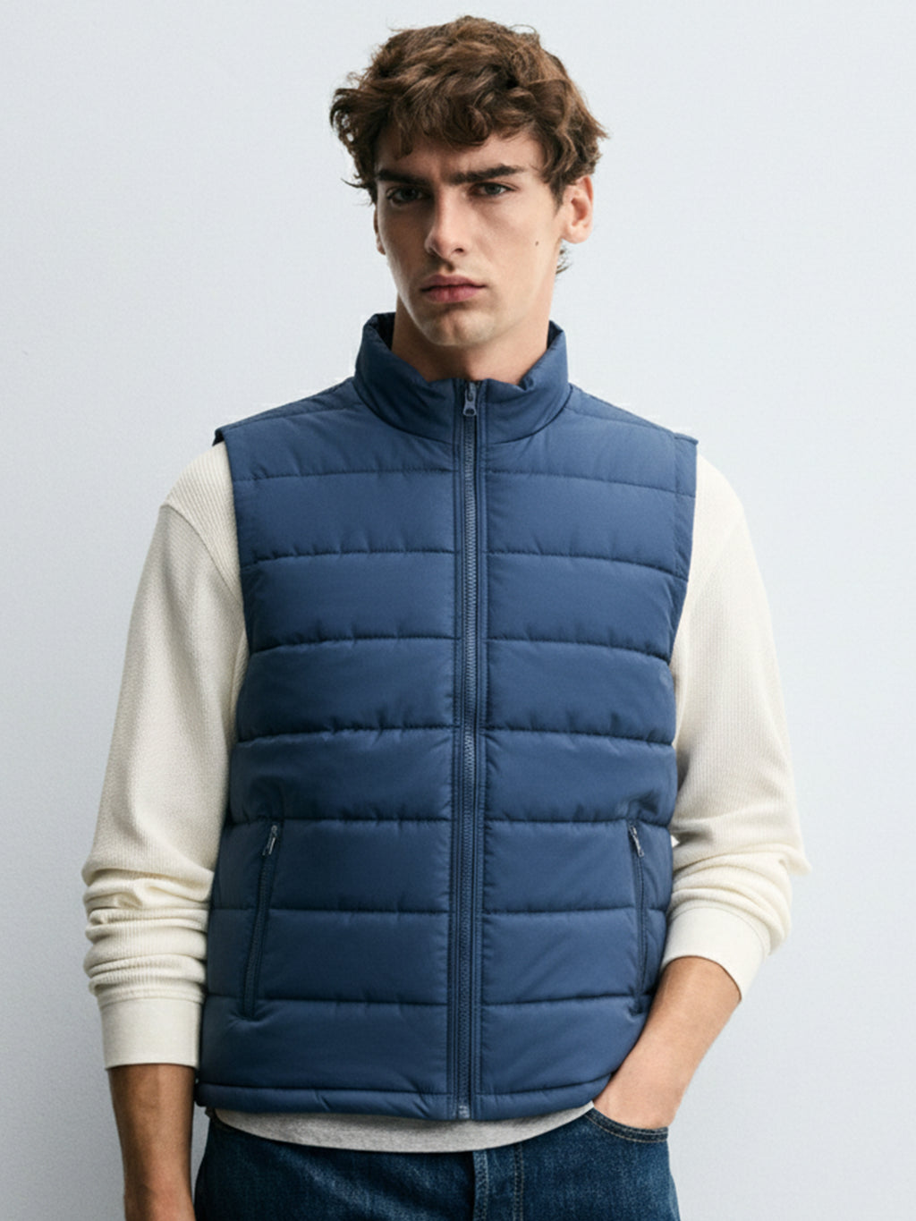 Ketch Men Navy Blue Puffer Jacket - Navy Blue - Image 1
